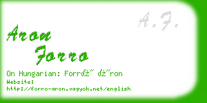 aron forro business card